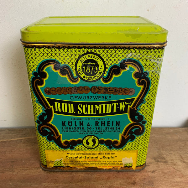 Vintage Blechdose Gewürzwerke Rud. Schmidt
