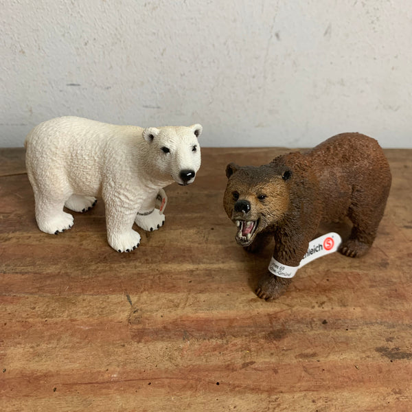 Konvolut 2 Tiere Schleich Grizzlybär 14685 Eisbär 14659