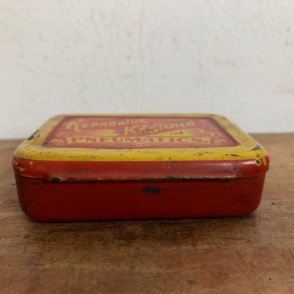 Vintage Blechdose Reparatur Kästchen für Pneumatics