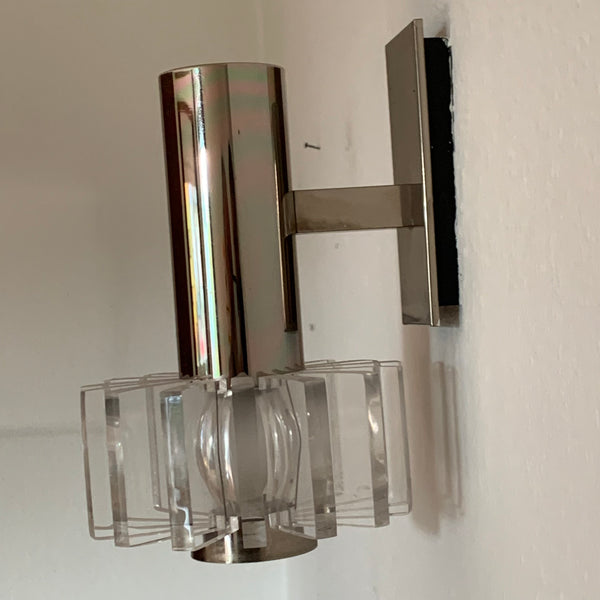 Vintage Acryl Glas Wandlampe