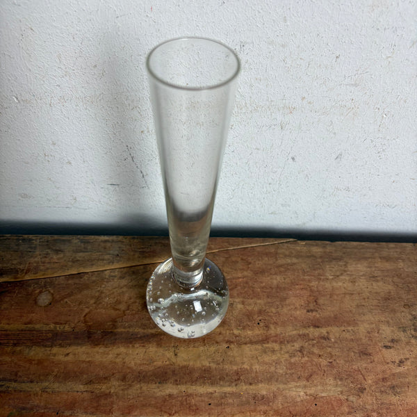 Orchideenvase Solifleurvase Stangenvase Kugelfuß mit Bubbles