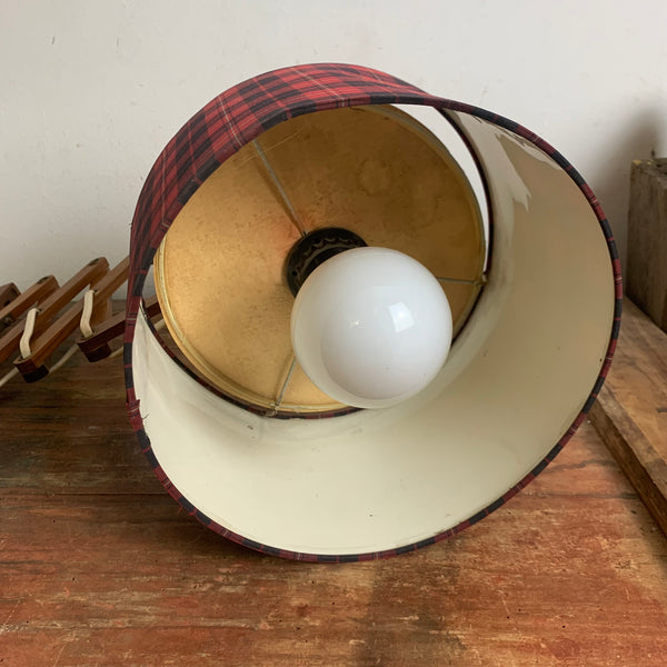 Vintage Teakholz Scherenlampe