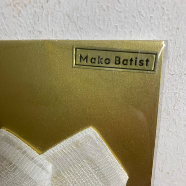 Vintage Mako Batist Einstecktuch