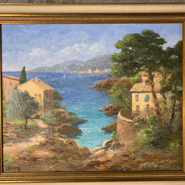 Ölgemälde Côte d‘Azur von Lucien Chanay