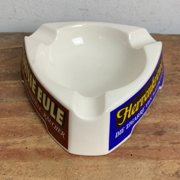 Vintage Zigarren Aschenbecher Weisse Eule Herrenklasse