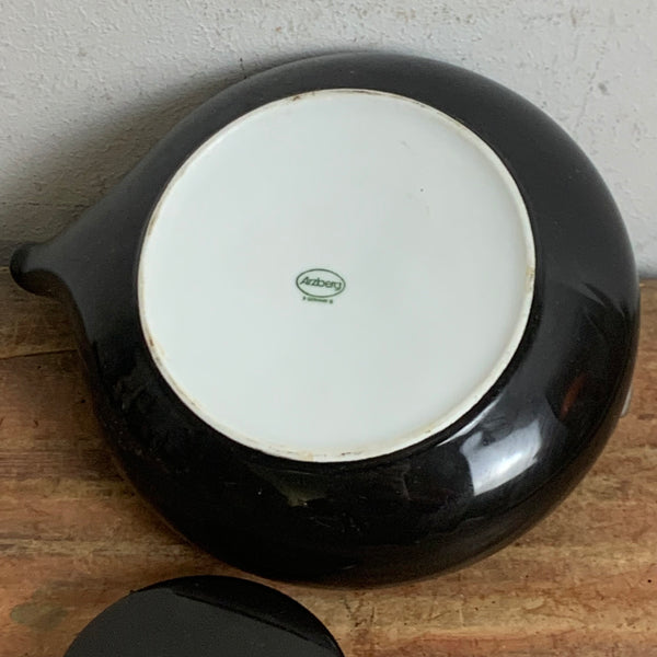 Vintage Teekanne Rio von Ulrike Bögel für Arzberg in schwarz