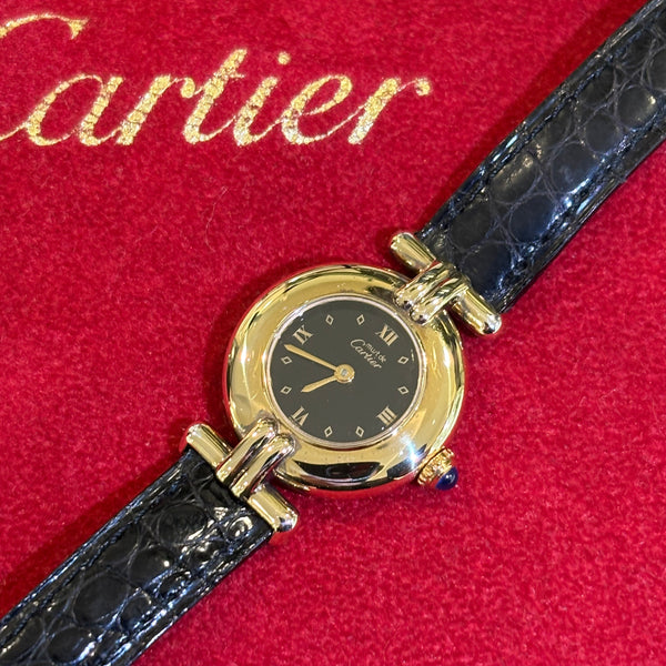 Must de Cartier Colisée Damenuhr aus Vermeil