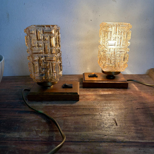 2 vintage Nachttisch Lampen