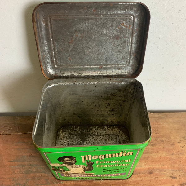 Vintage Blechdose Moguntia Feinwurst Gewürz