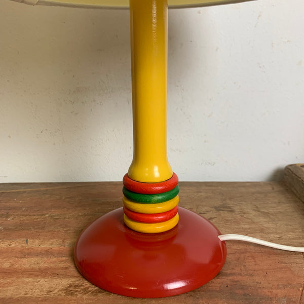 Vintage Mid Century Holz Tischlampe