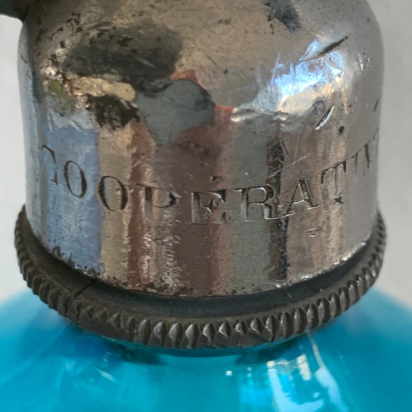 Vintage Sodaflasche blaues Glas
