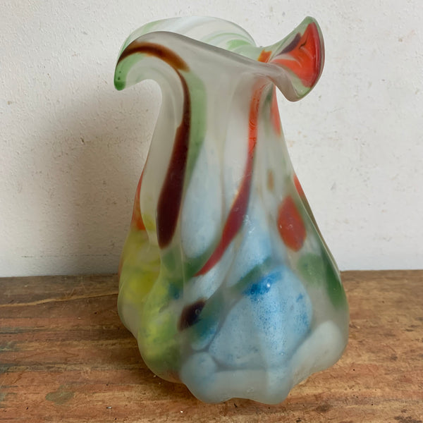 Vintage filigrane bunte Murano Vase