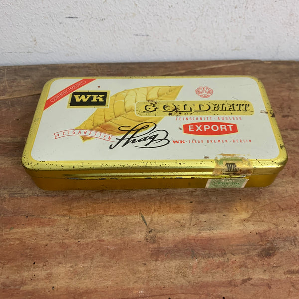 Vintage Tabak Blechdose WK Goldblatt