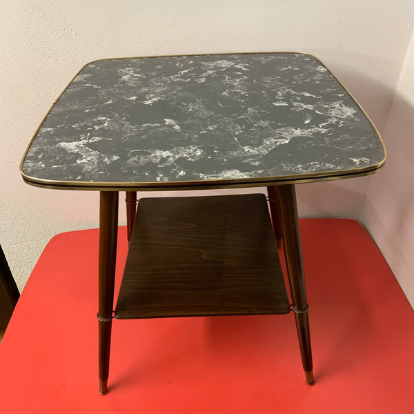 Vintage Mid Century TV Drehtisch Beistelltisch mit Ablage