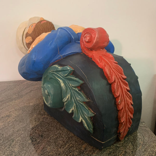 Holz Galionsfigur Kapitän