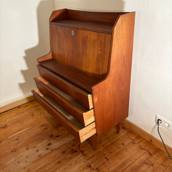 Vintage Mid Century Teak Holz Sekretär dänisches Design