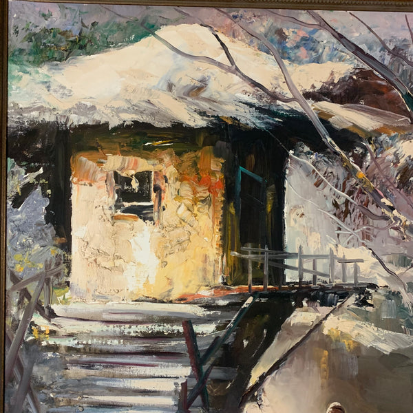 Ölgemälde Winter in Persien von Anoush Rahnarvardkar