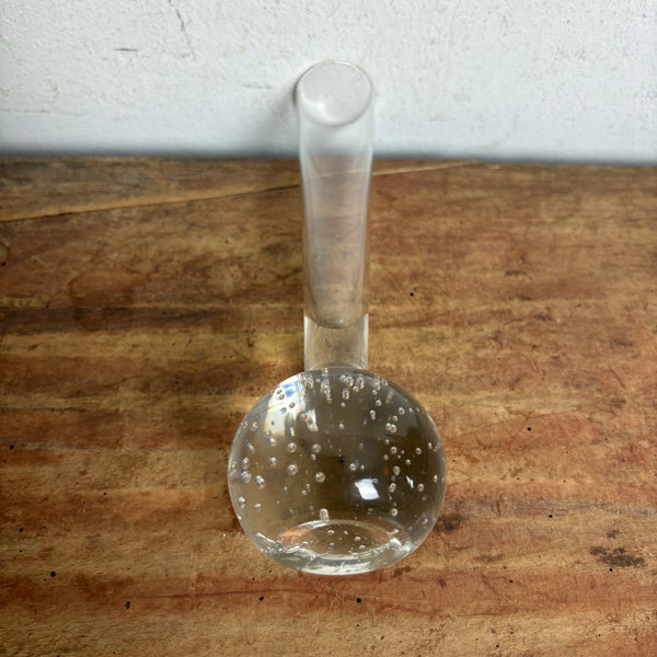 Orchideenvase Solifleurvase Stangenvase Kugelfuß mit Bubbles