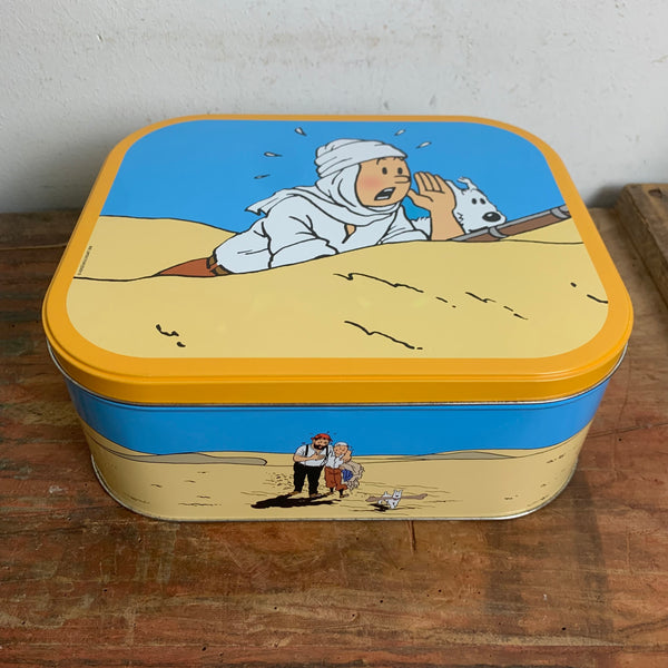 Vintage Blechdose Tim und Struppi Die Krabbe mit der goldenen Schere