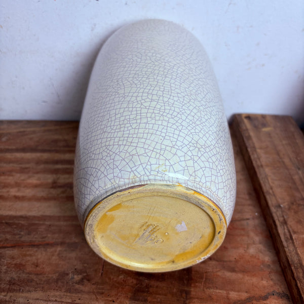 Vintage Craquele Dekor Keramik Vase von Silberdistel 117/30