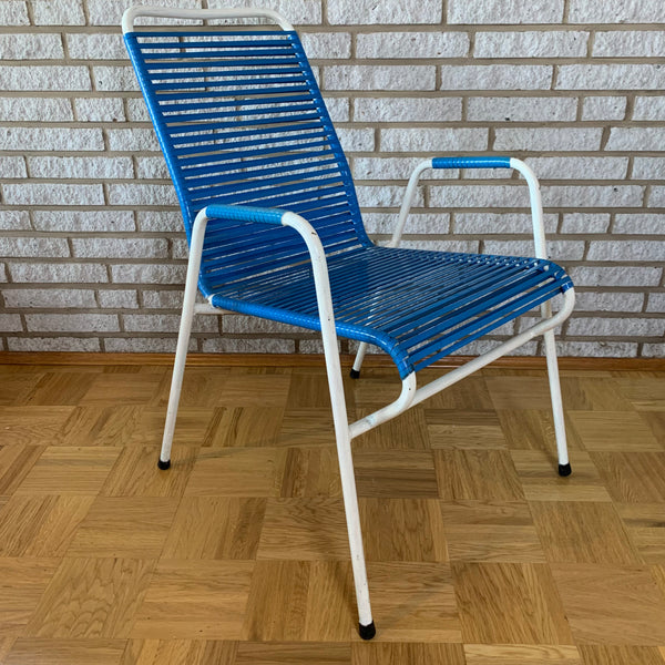 Vintage Spaghetti Stuhl von Huldreich Altorfer für Huldreich Altorfer in blau