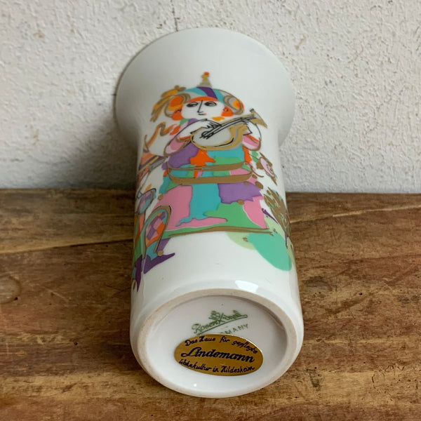 Vintage Rosenthal Studio Linie Vase mit Musikern von Björn Wiinblad