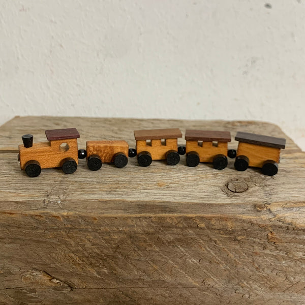 Vintage Miniatur Holz Eisenbahn