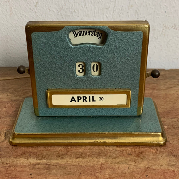 Verchromter Art Deco Ewiger Kalender von Jakob Maul