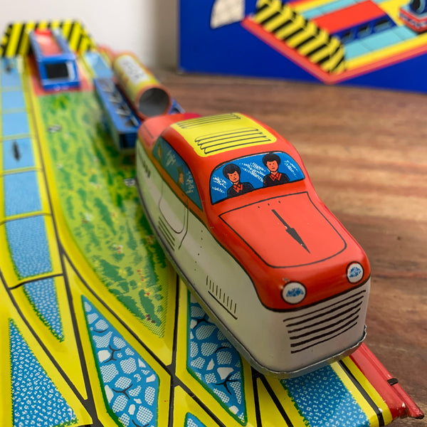 Vintage Blechspielzeug Rakodo Vonat Eisenbahn Set von Lemezarugyar OVP