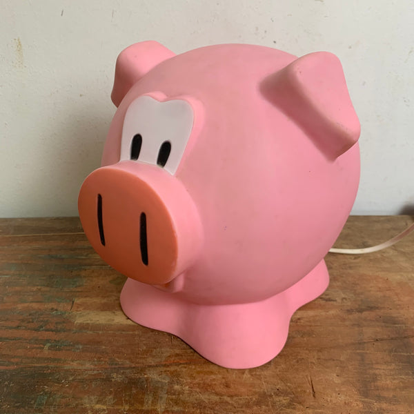 Vintage stylische Rosa Schweinchen Lampe