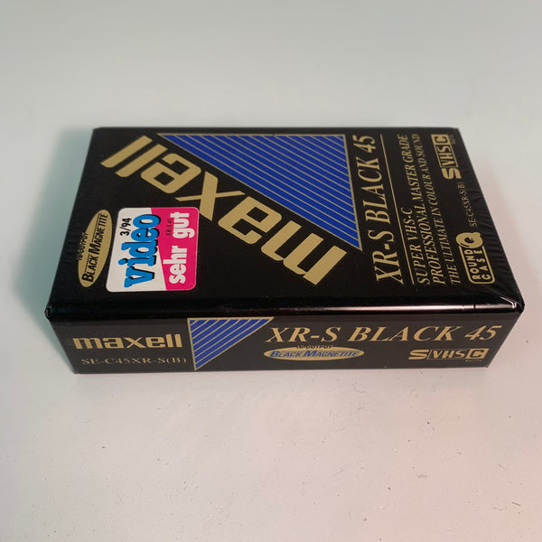 Vintage Kassette Doppelpack Maxwell XR-S BLACK 45 SUPER VHS-C PROFESSIONAL MASTER GRADE OVP