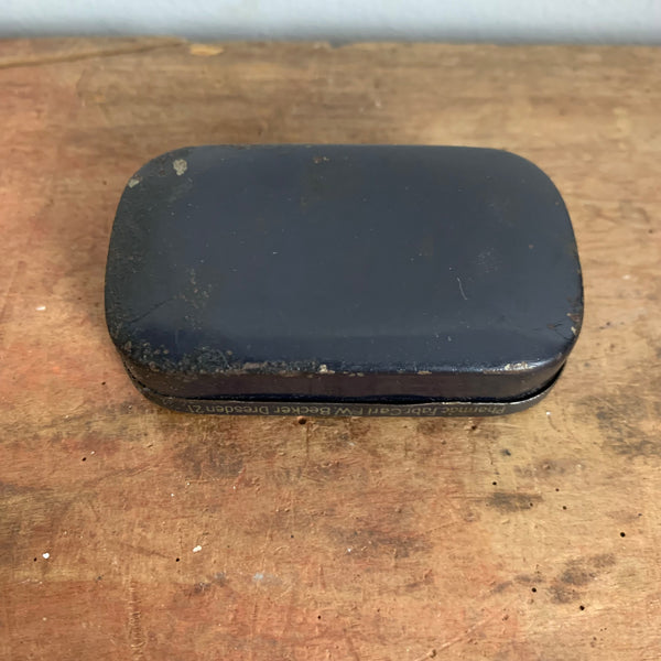 Vintage Blechdose Hühneraugen Lebewohl Pflaster
