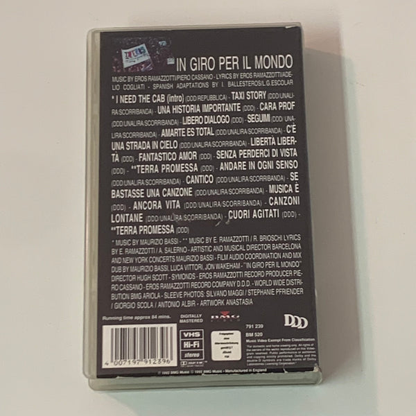 VHS Video Kassette Eros Ramazzotti In Giro Per Il Mondo