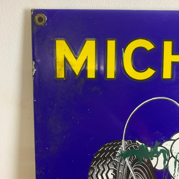 Emaille Schild Michelin Reifendruck Tabelle PKW