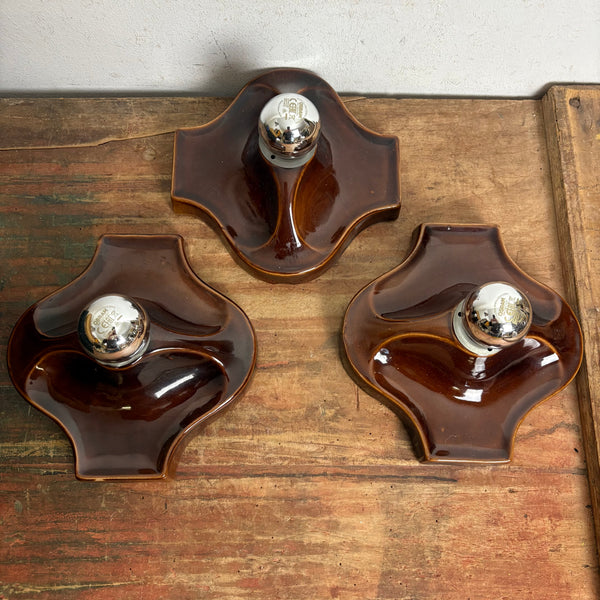3er Set Keramik Wand Lampen