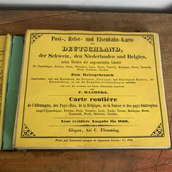 Post-, Reise- und Eisenbahn-Karte von Deutschland 1860