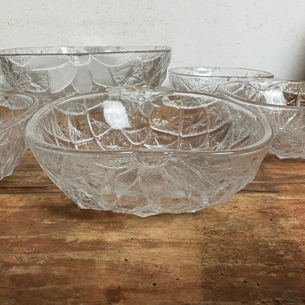 Vintage Glas Dessert Schalen Ananas