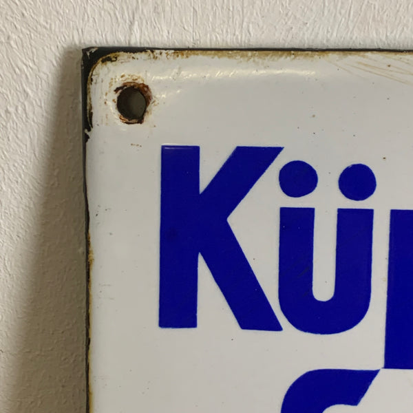 Vintage Emaille Schild Küpperbusch Sparherde haben Weltruf