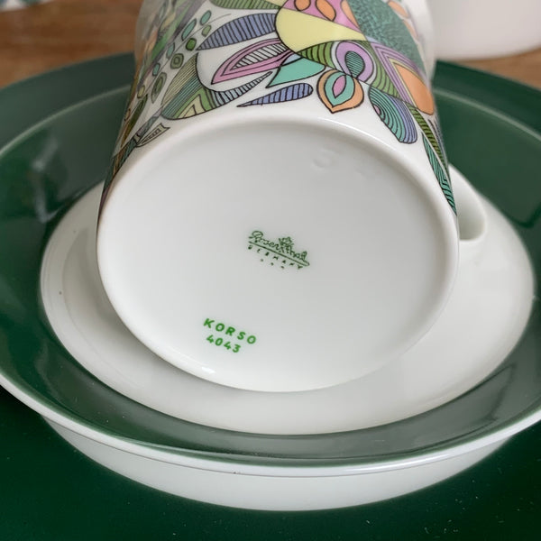 Vintage Kaffeeservice Korso von Cuno Fischer für Rosenthal für 6 Personen