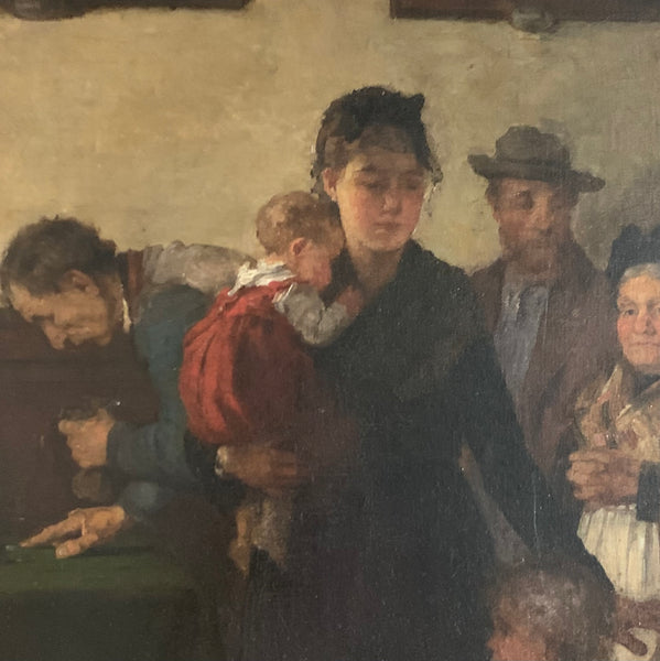 Ölgemälde Der Steuerzahltag von Otto Rasch