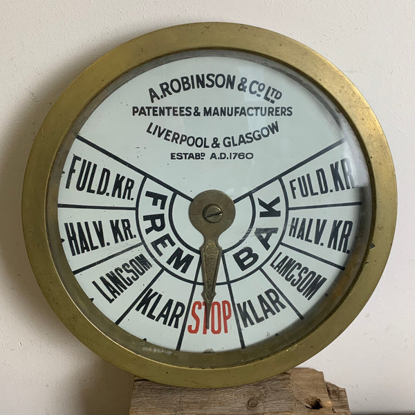 Vintage maritime Deko Maschinentelegraph A. Robinson & Co.
