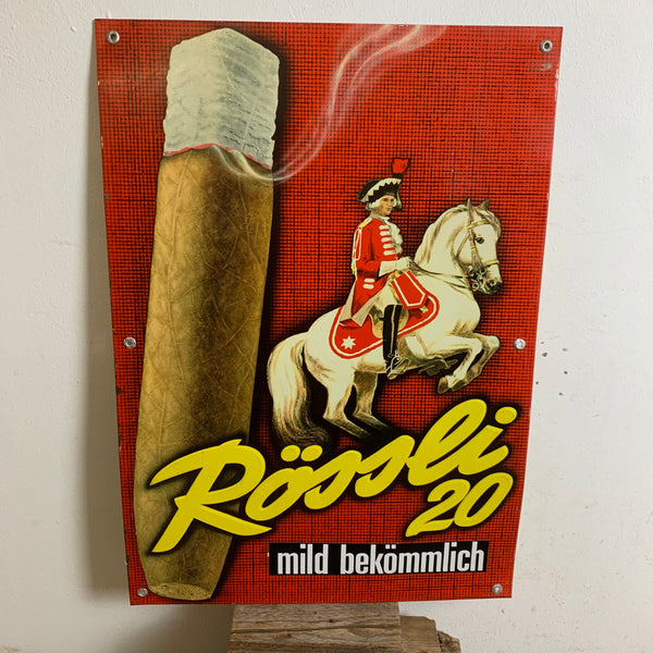 Vintage Blechschild Rössli Zigarren