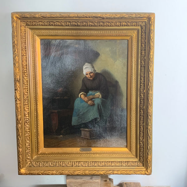 Ölgemälde Moederzorg von Hendrik Albert van Trigt
