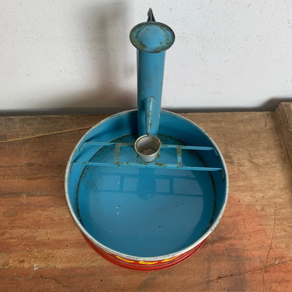 Vintage Blechspielzeug Wasser Brunnen mit Schwengelpumpe