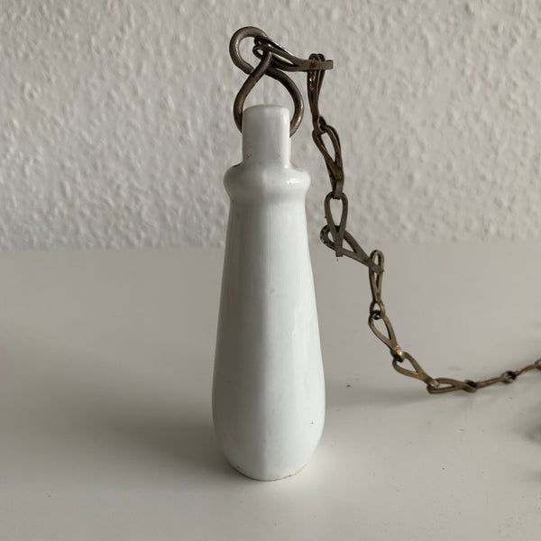 Antiker Toilettengriff aus Porzellan an Kette