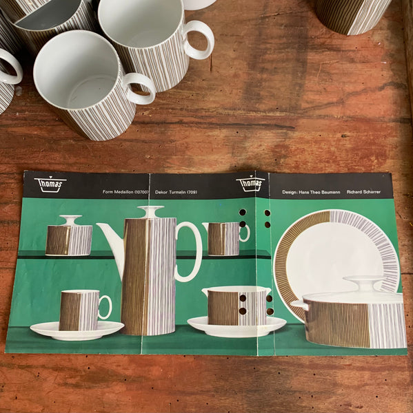 Vintage Kaffeeservice von Hans Theo Baumann und 
Richard Scharrer für Thomas Porzellan