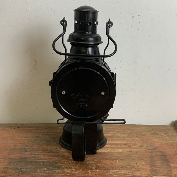 Alte Petroleum Eisenbahnlampe von A. Sartorius Wuppertal 1974