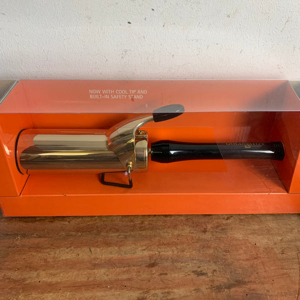 Vintage Style COLOSSAL CURL Professional Spring Curling Iron vergoldet neu OVP