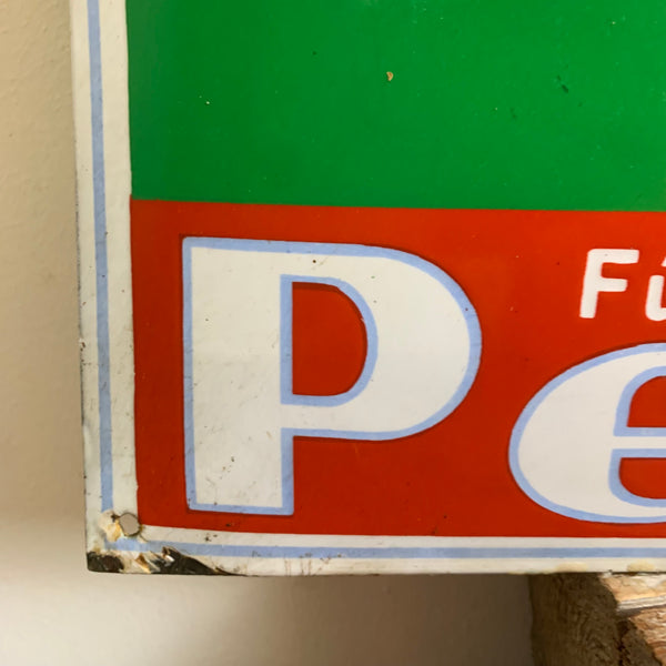 Vintage Emaille Schild Weiße Dame Persil
