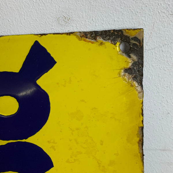 Großes einmaliges Emaille Schild Achtung Ausfahrt